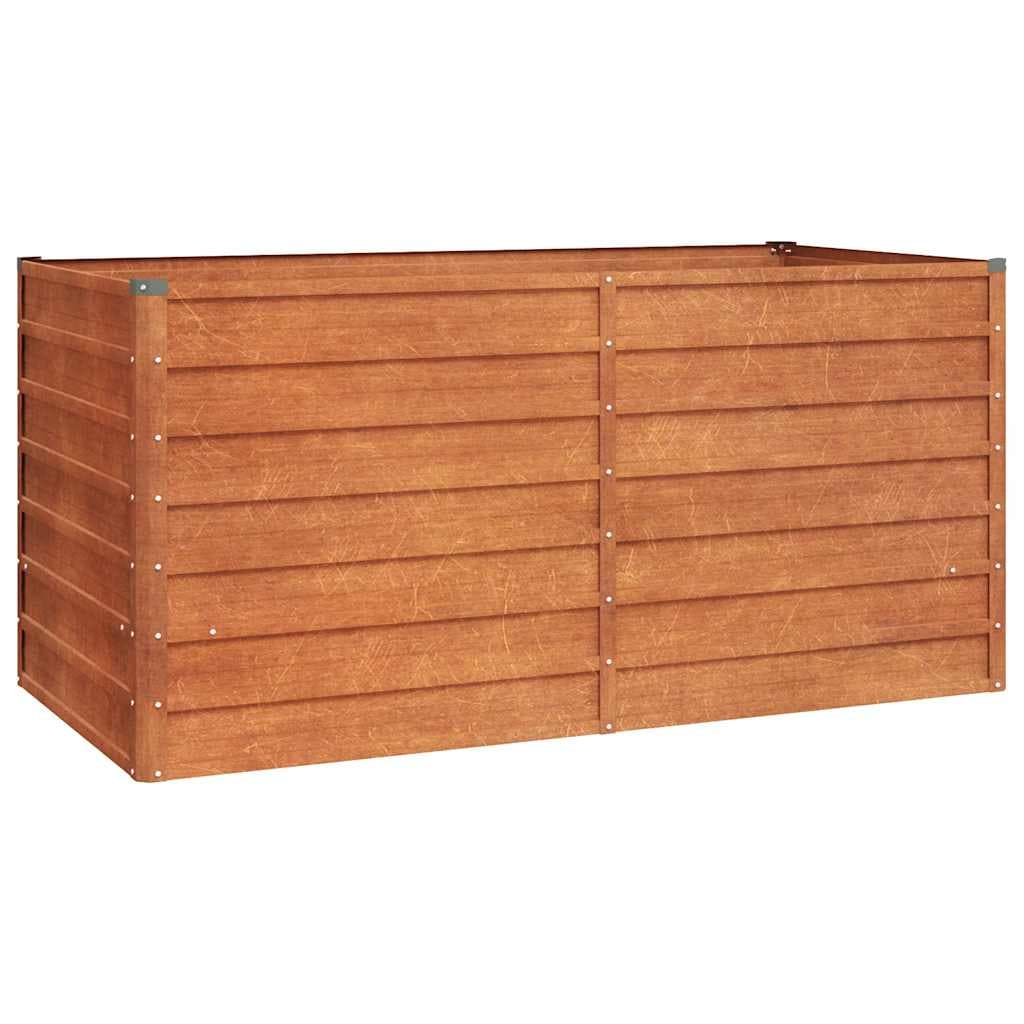 vidaXL Canteiro de jardim 160x80x77 cm aço corten cor enferrujado
