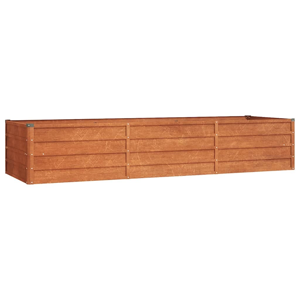 vidaXL Canteiro de jardim 240x80x45 cm aço corten cor enferrujado