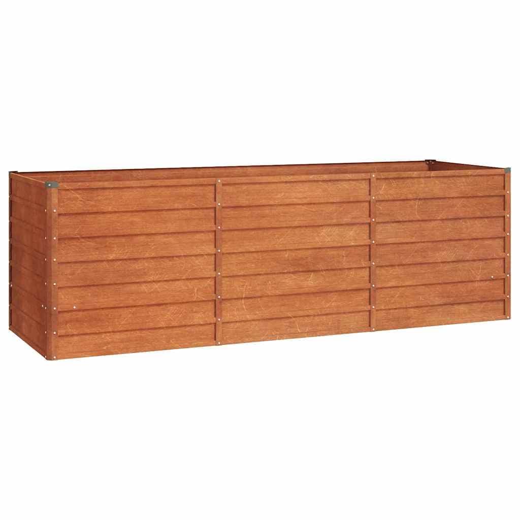 vidaXL Canteiro de jardim 240x80x77 cm aço corten cor enferrujado