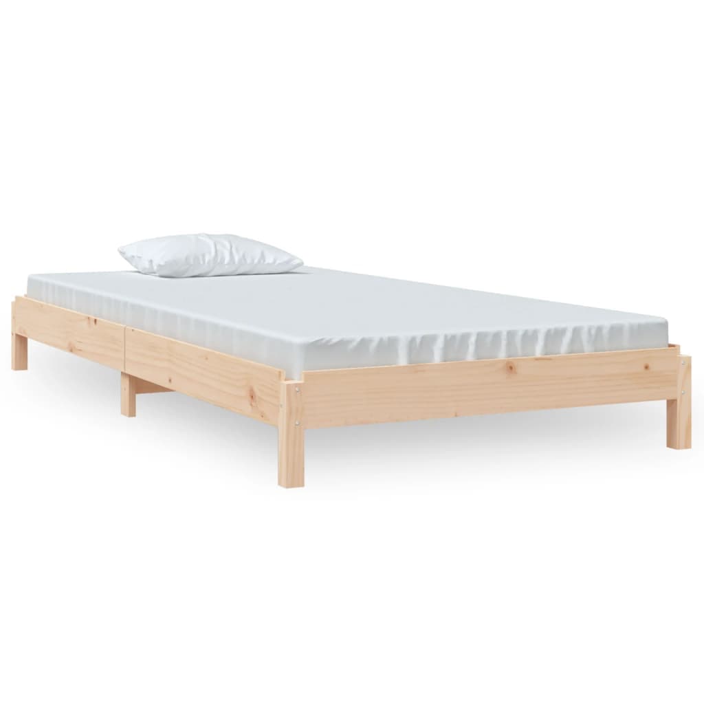 vidaXL Cama empilhável 75x190 cm madeira de pinho maciça