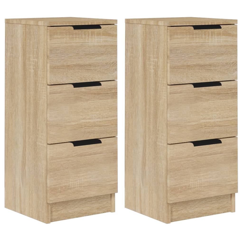 vidaXL Aparadores 2pcs 30x30x70 cm madeira processada carvalho sonoma