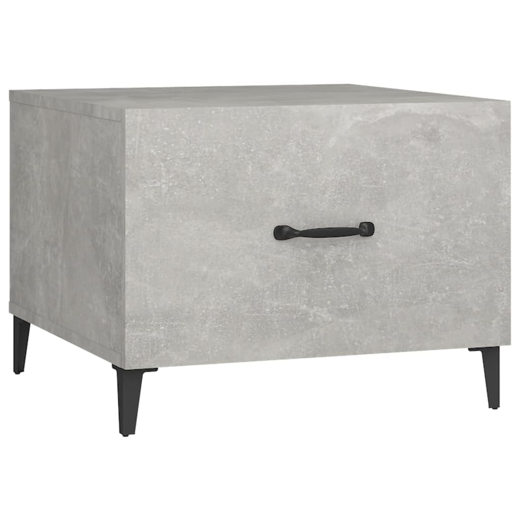 vidaXL Mesa de centro com pernas de metal 50x50x40 cm cinzento-cimento