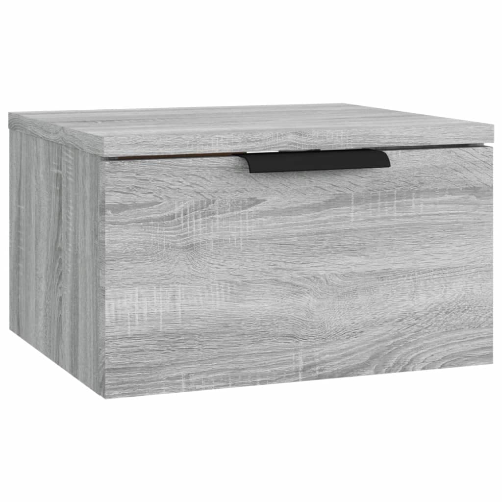 vidaXL Mesa de Cabeceira de Parede 34x30x20 cm Cinzento Sonoma - 2686060930