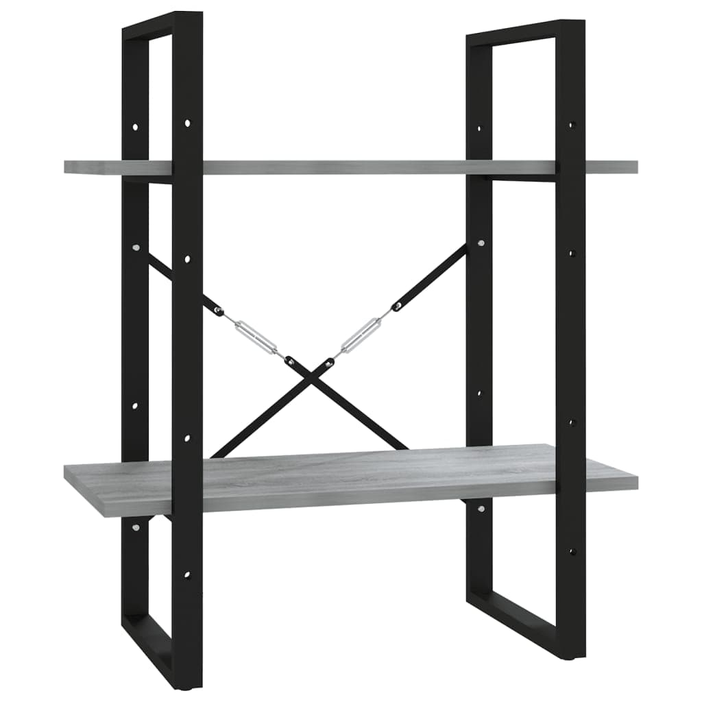 vidaXL Estante 2 prat. 60x30x70 cm derivados madeira cinzento sonoma
