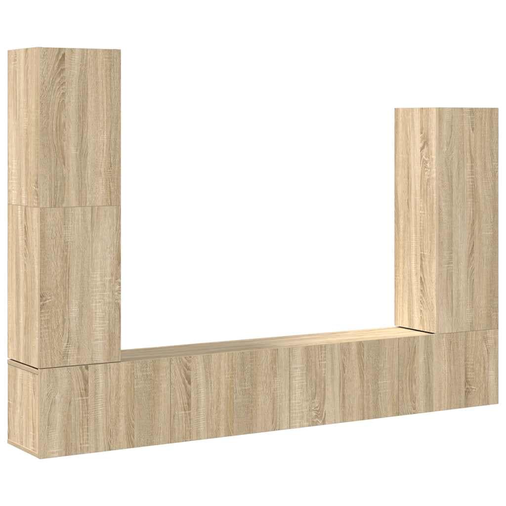vidaXL Conjunto móveis de TV 4 pcs madeira processada carvalho sonoma