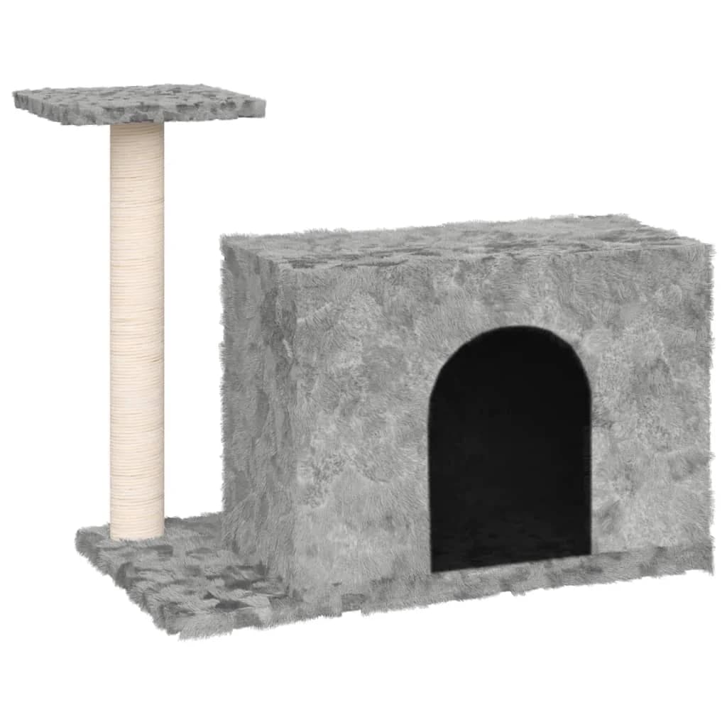 Árvore Gatos com Poste Arranhador Sisal 51 cm Cinzento-claro - 171586