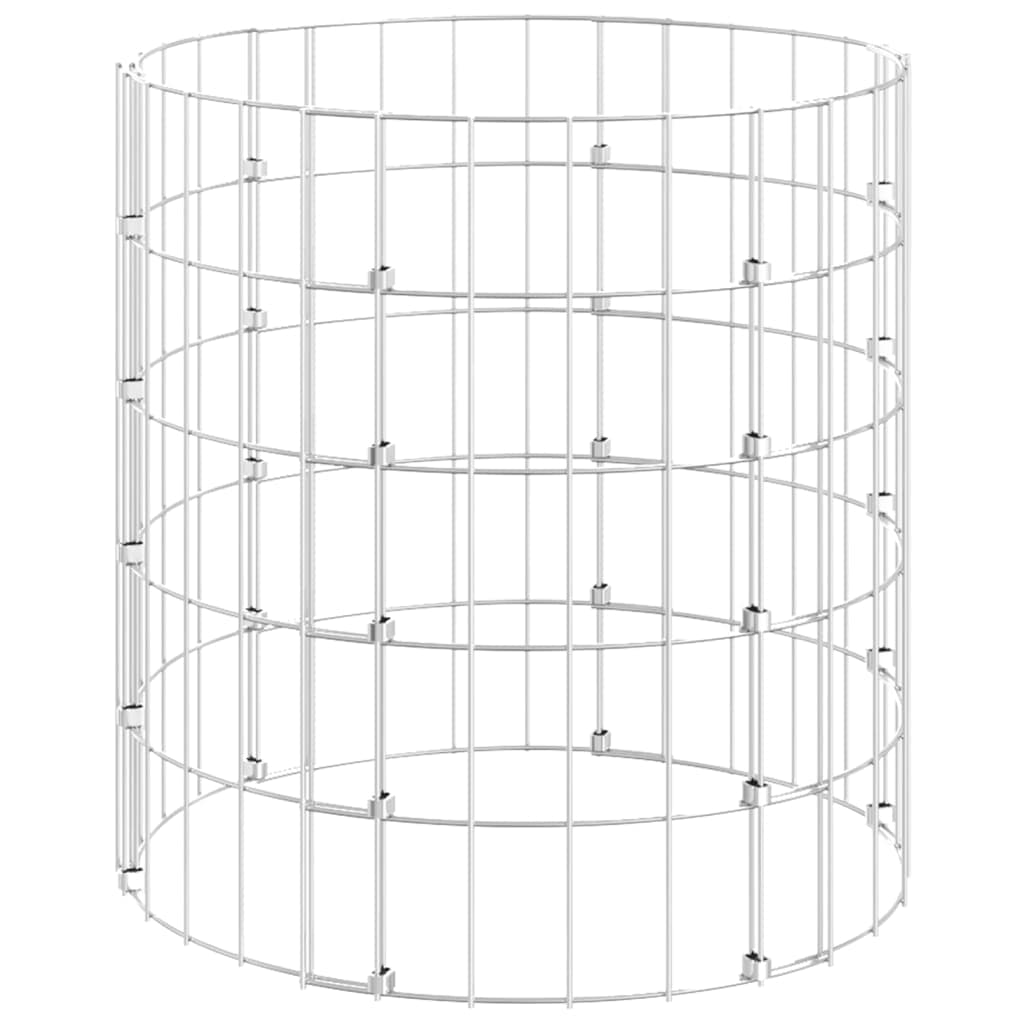 vidaXL Compostor de jardim Ø50x50 cm aço galvanizado