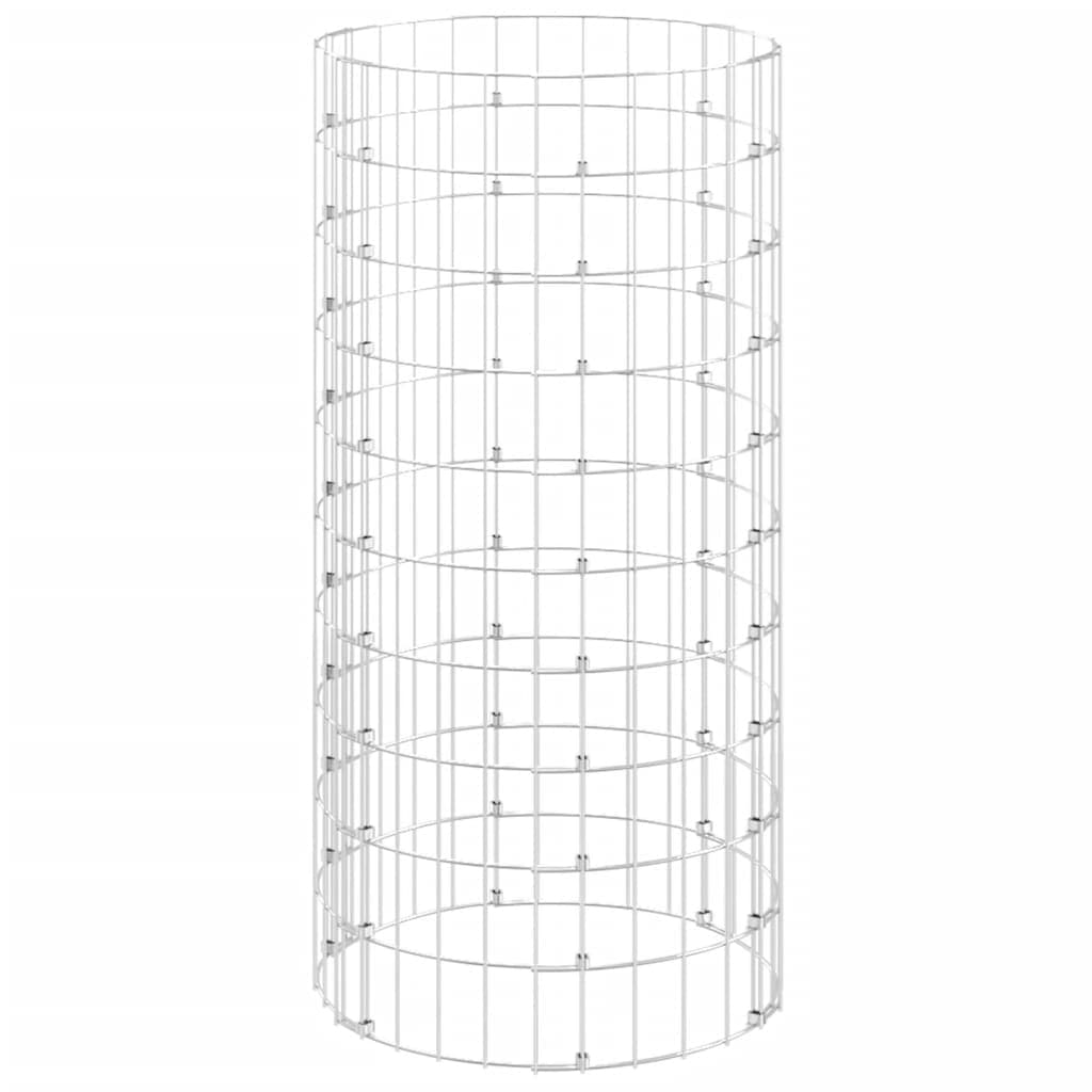 vidaXL Compostor de jardim Ø50x100 cm aço galvanizado