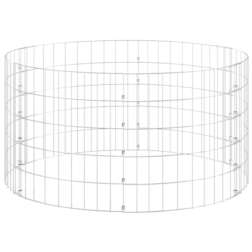 vidaXL Compostor de jardim Ø100x50 cm aço galvanizado