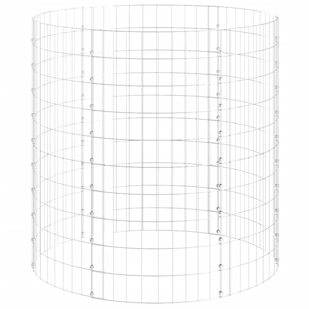 vidaXL Compostor de jardim Ø100x100 cm aço galvanizado