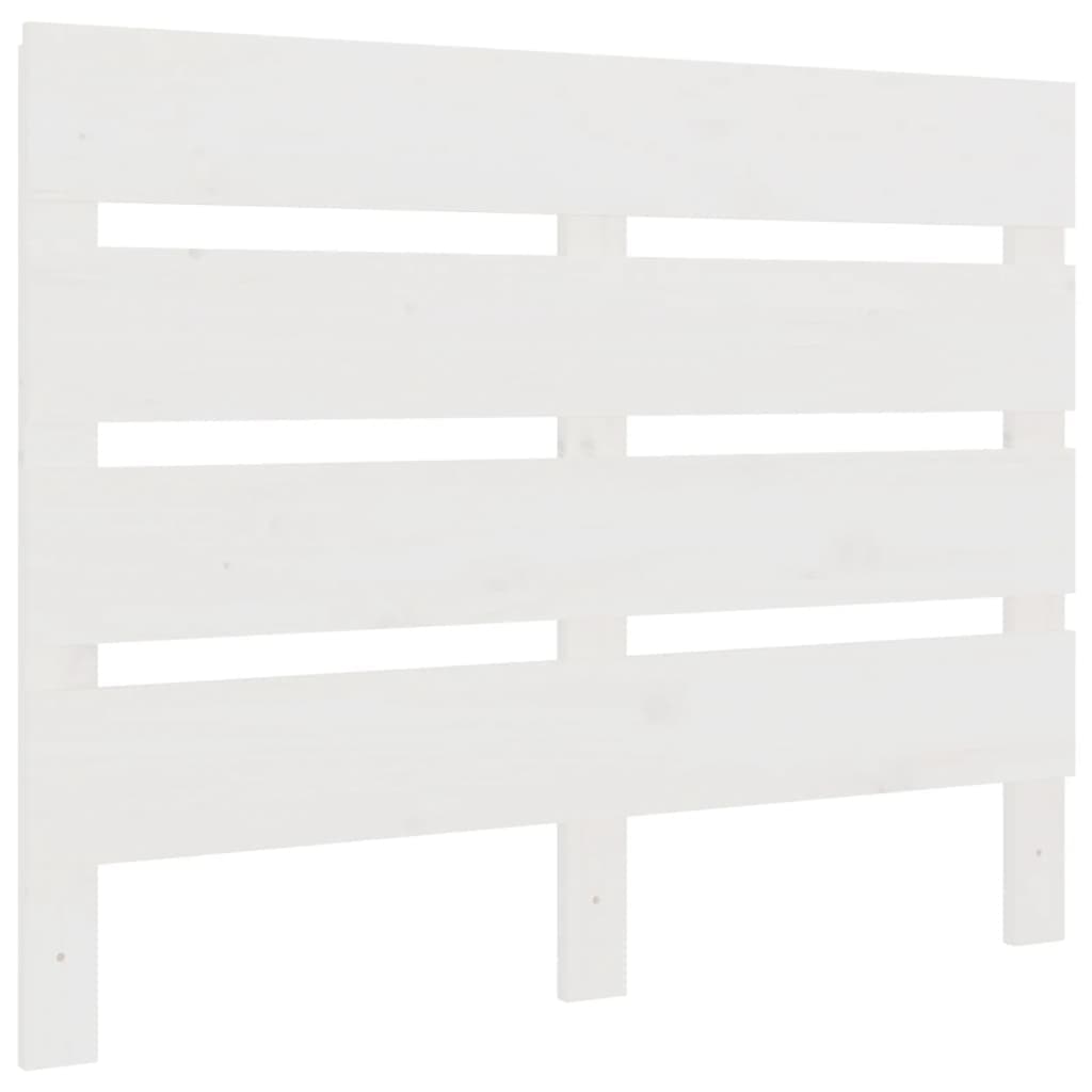 vidaXL Cabeceira de cama 75x3x80 cm pinho maciço branco