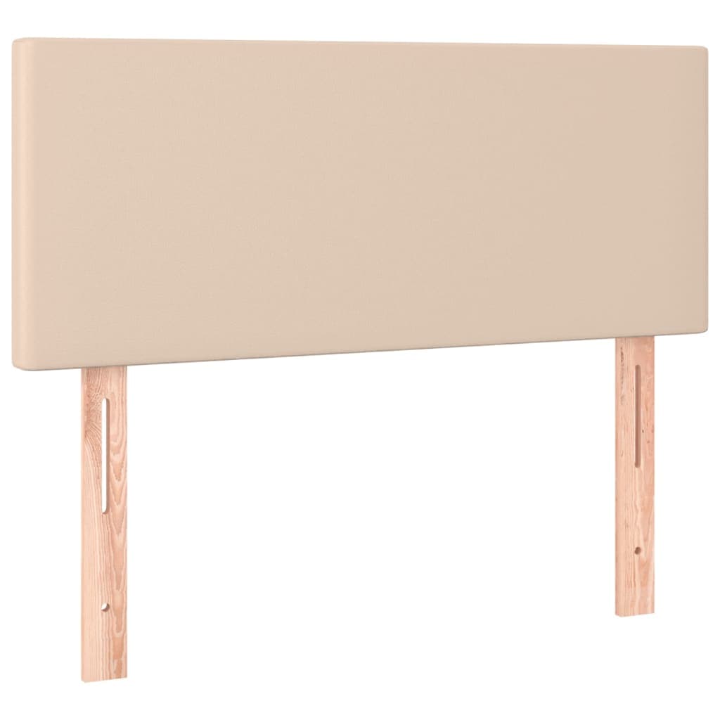 vidaXL Cabeceira de Cama Couro Artificial 100x5x78/88 cm Cappuccino - 3445332471