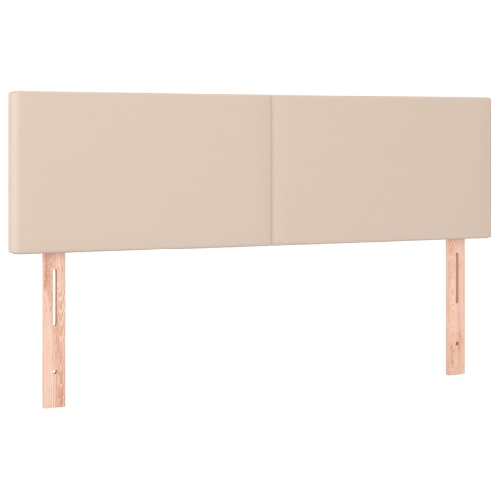 vidaXL Cabeceiras cappuccino 144x5x78/88 cm couro artificial