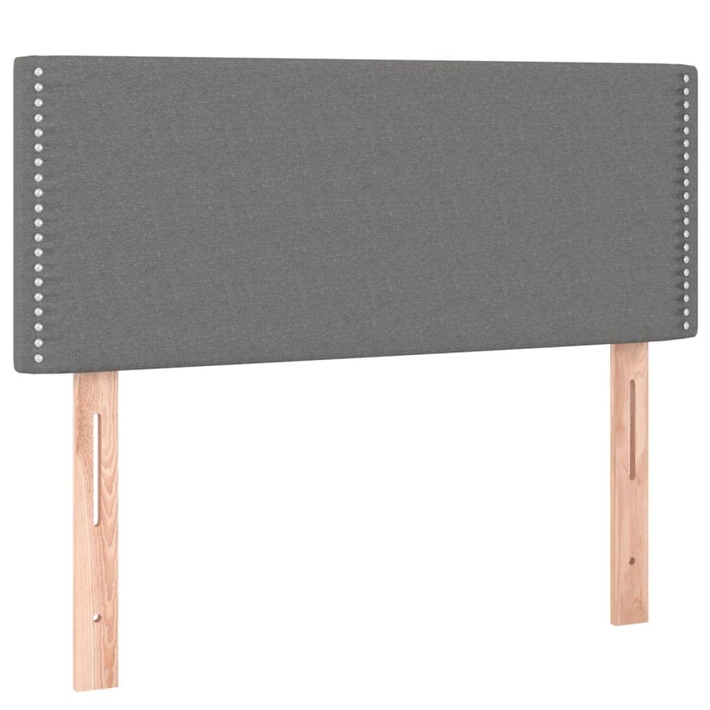 vidaXL Cabeceira de cama tecido 80x5x78/88 cm cinzento-escuro