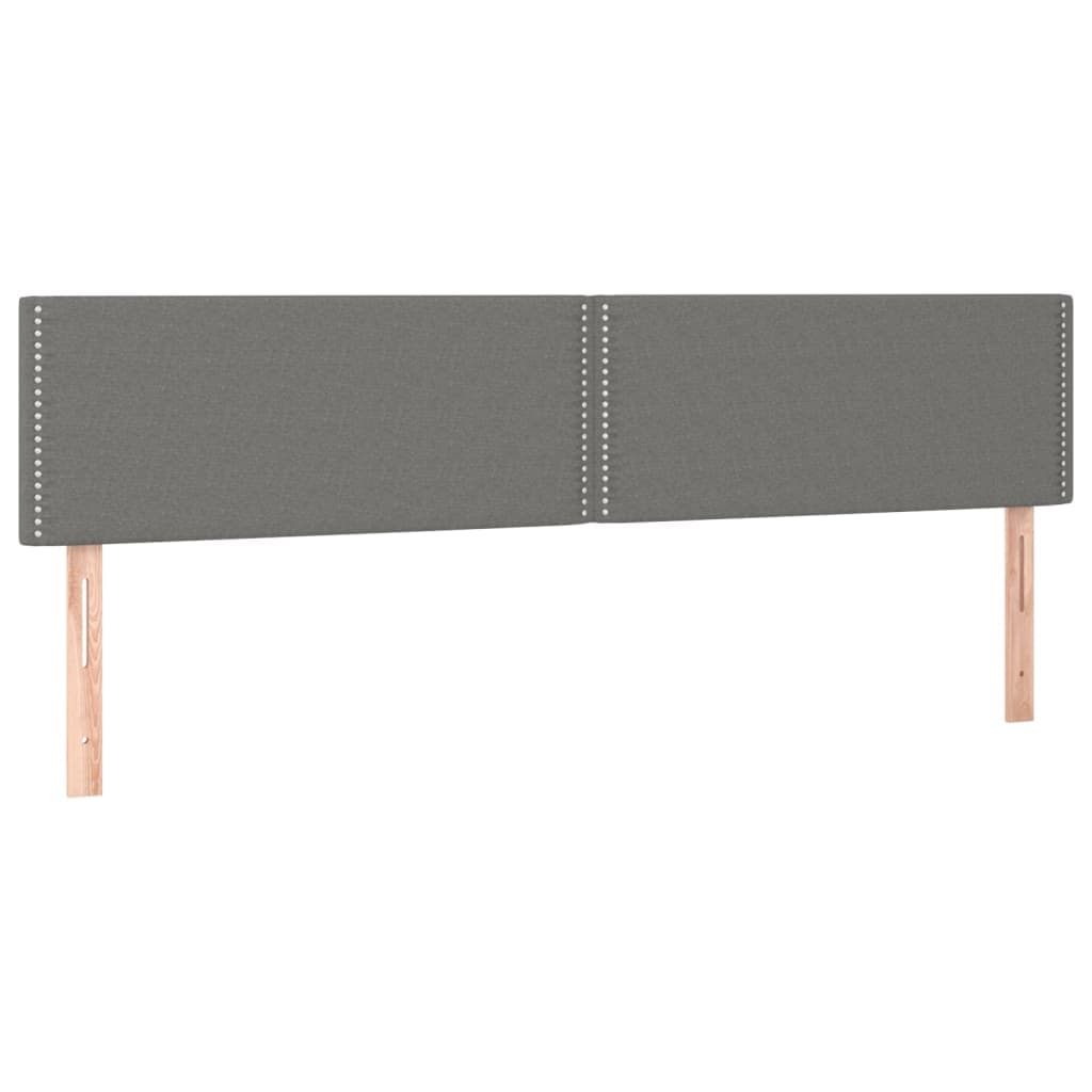 vidaXL Cabeceiras cinzento-escuro 180x5x78/88 cm tecido