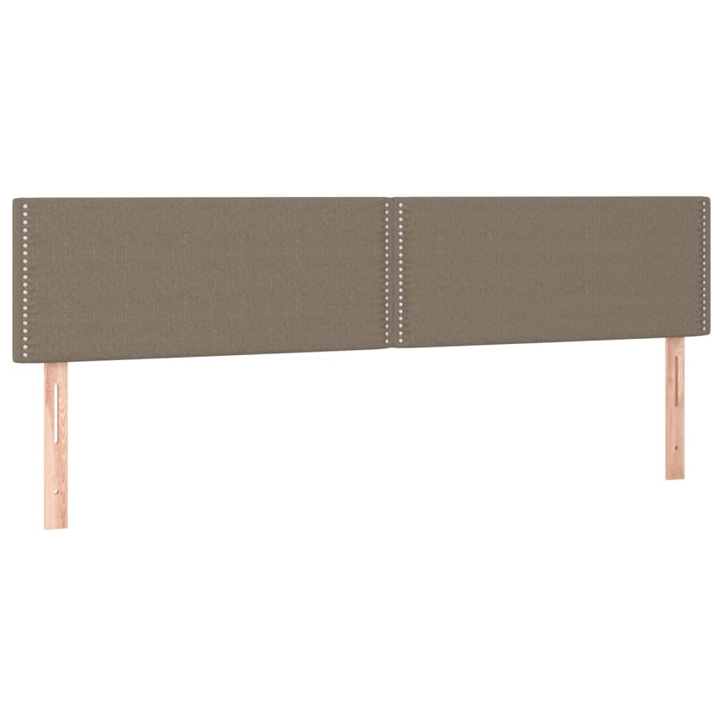 vidaXL Cabeceiras cinzento-acastanhado 200x5x78/88 cm tecido