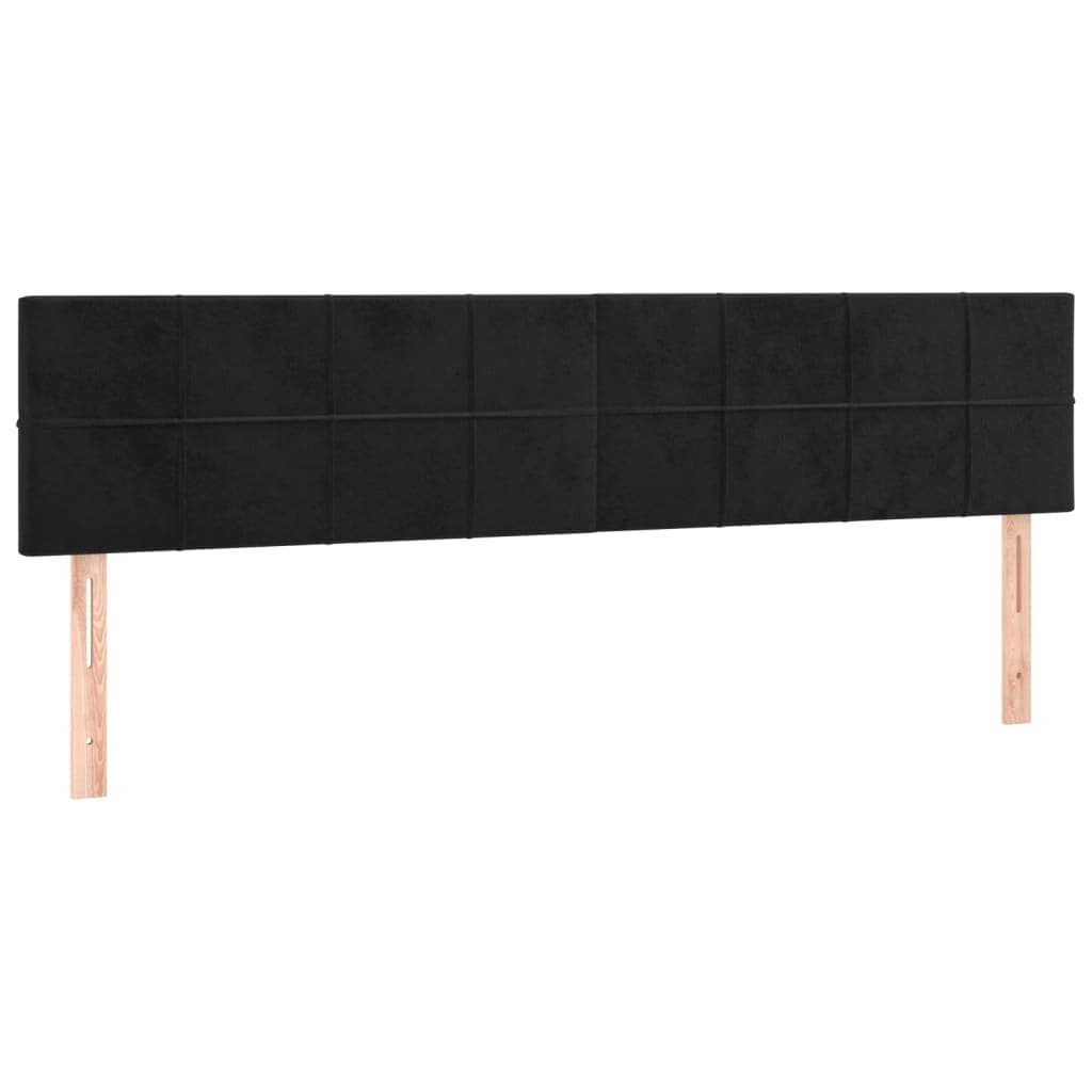 vidaXL Cabeceiras preto 160x5x78/88 cm veludo