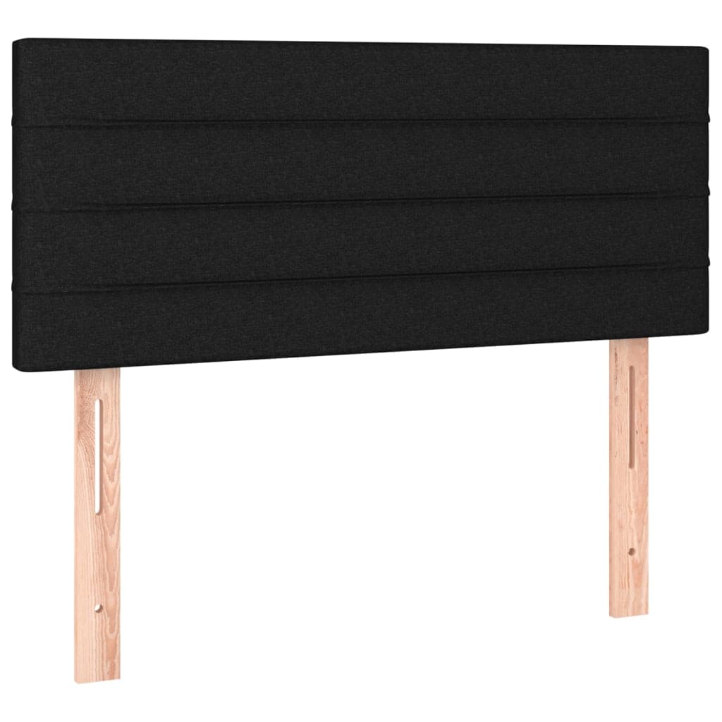 vidaXL Cabeceira de cama tecido 100x5x78/88 cm preto