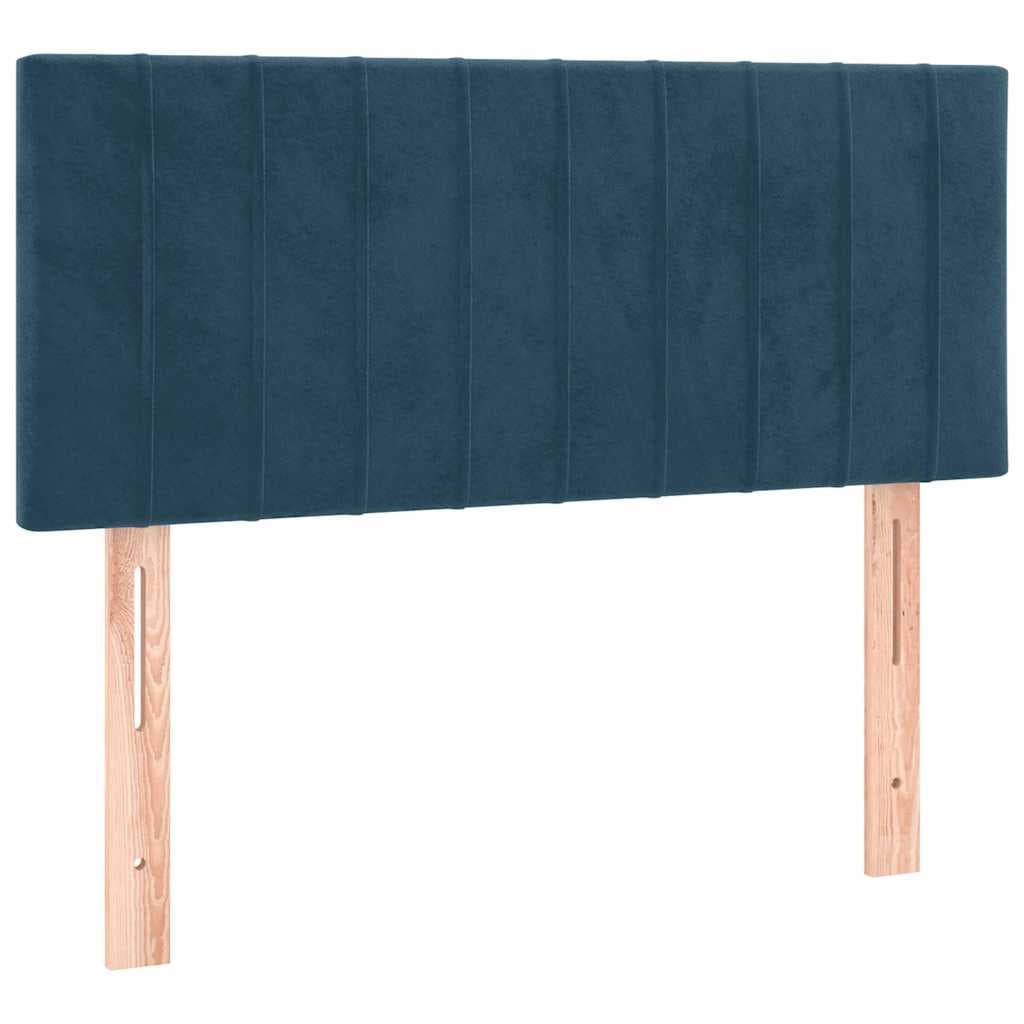 vidaXL Cabeceira de cama veludo 80x5x78/88 cm azul