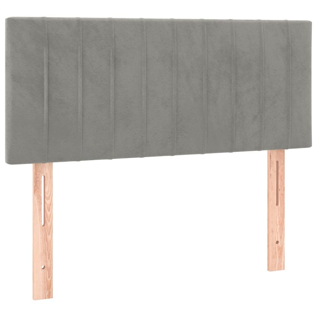 vidaXL Cabeceira de Cama Veludo 100x5x78/88 cm Cinzento-claro