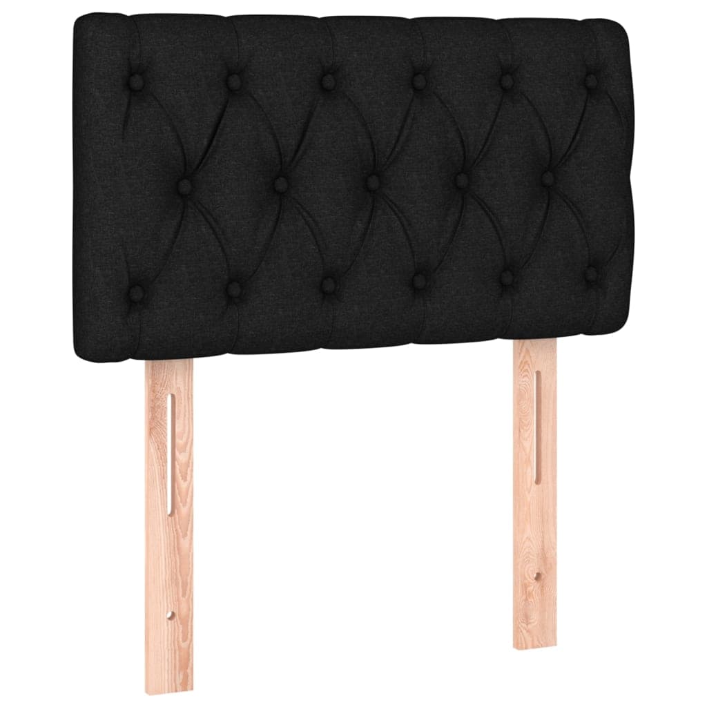 vidaXL Cabeceira de cama tecido 80x7x78/88 cm preto