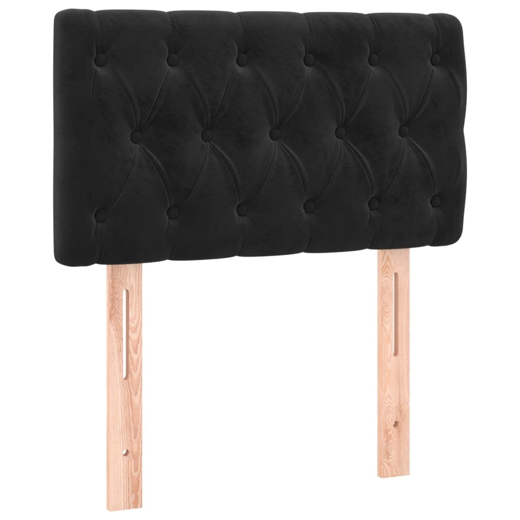 vidaXL Cabeceira de cama veludo 80x7x78/88 cm preto