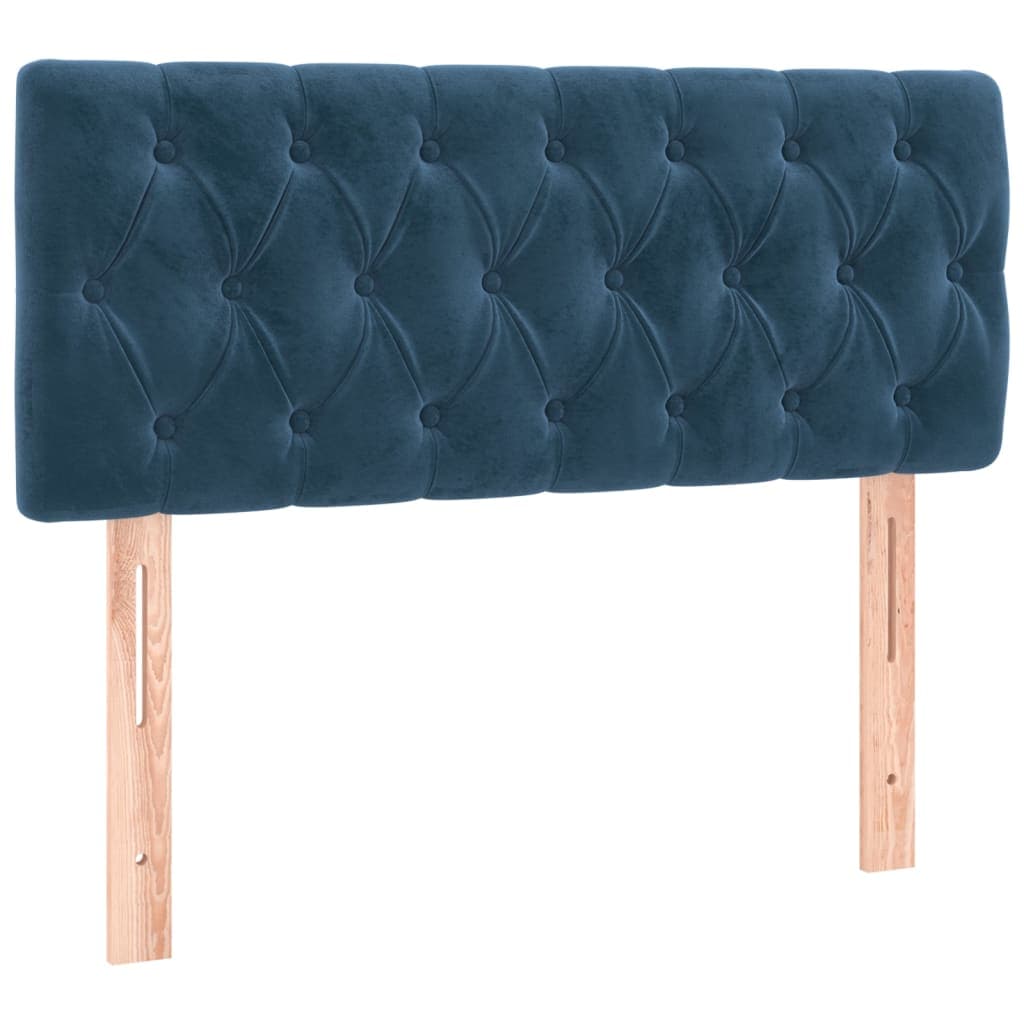 vidaXL Cabeceira de cama veludo 90x7x78/88 cm azul-escuro