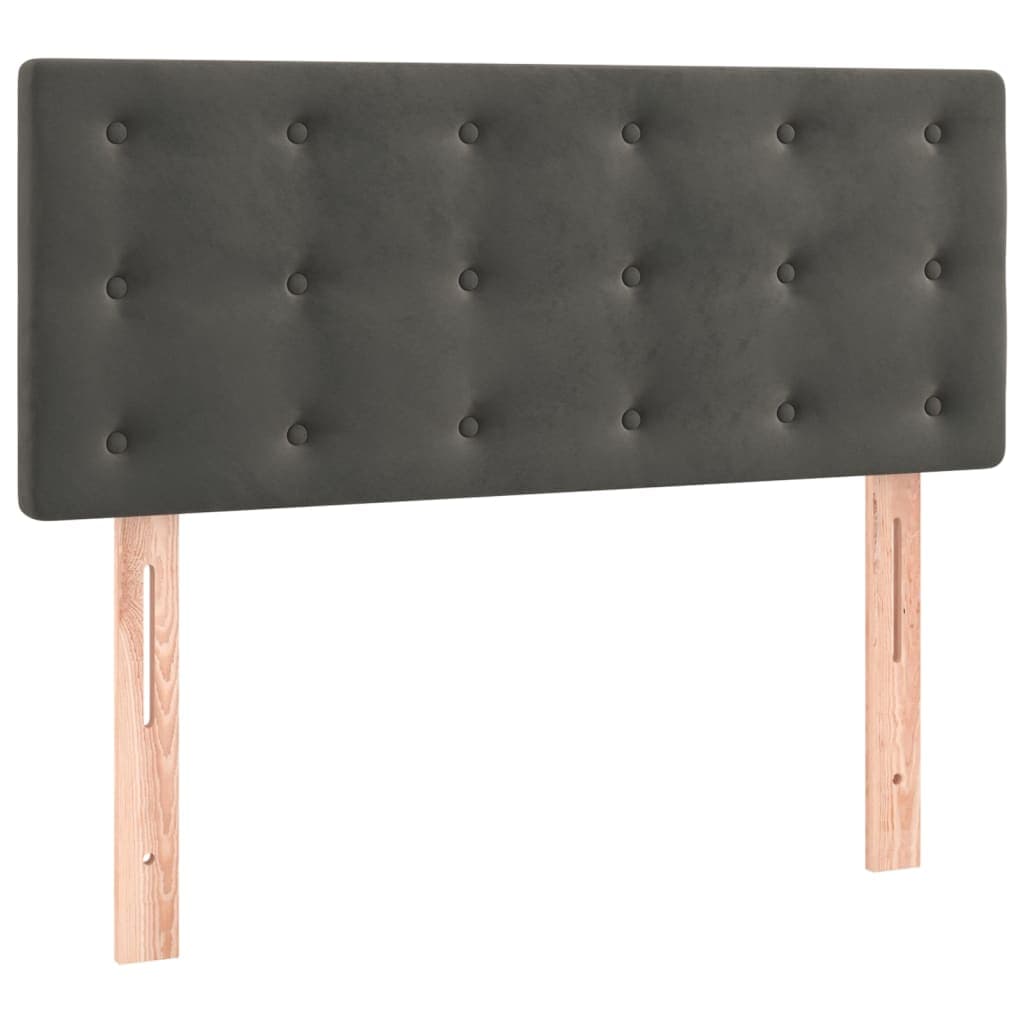 vidaXL Cabeceira de cama veludo 80x5x78/88 cm cinzento-escuro