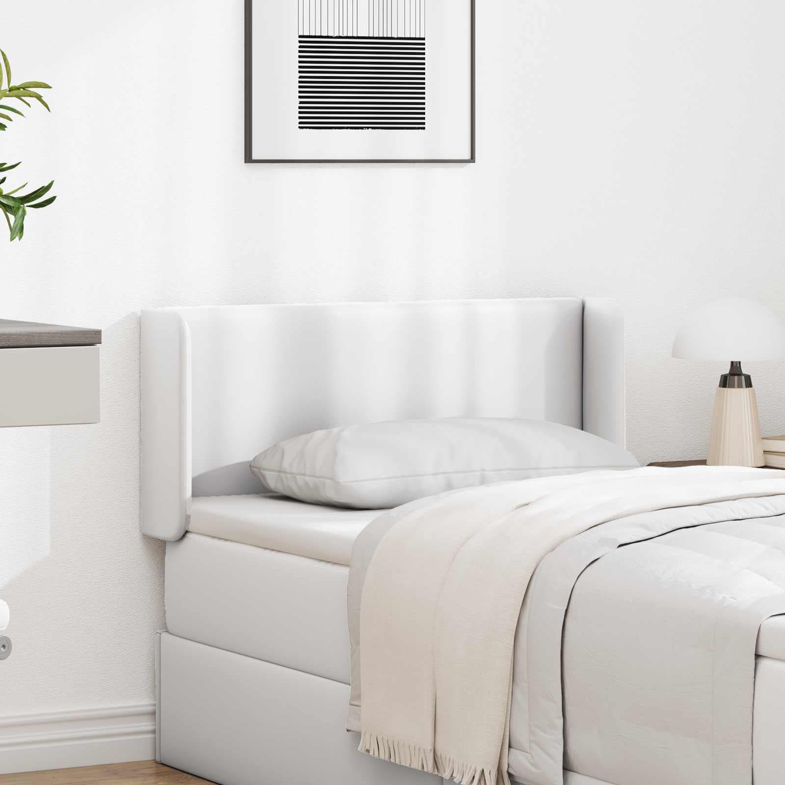 vidaXL Orelha de Cabeceira Branco 40,5 x 40,5 x 4 cm PVC