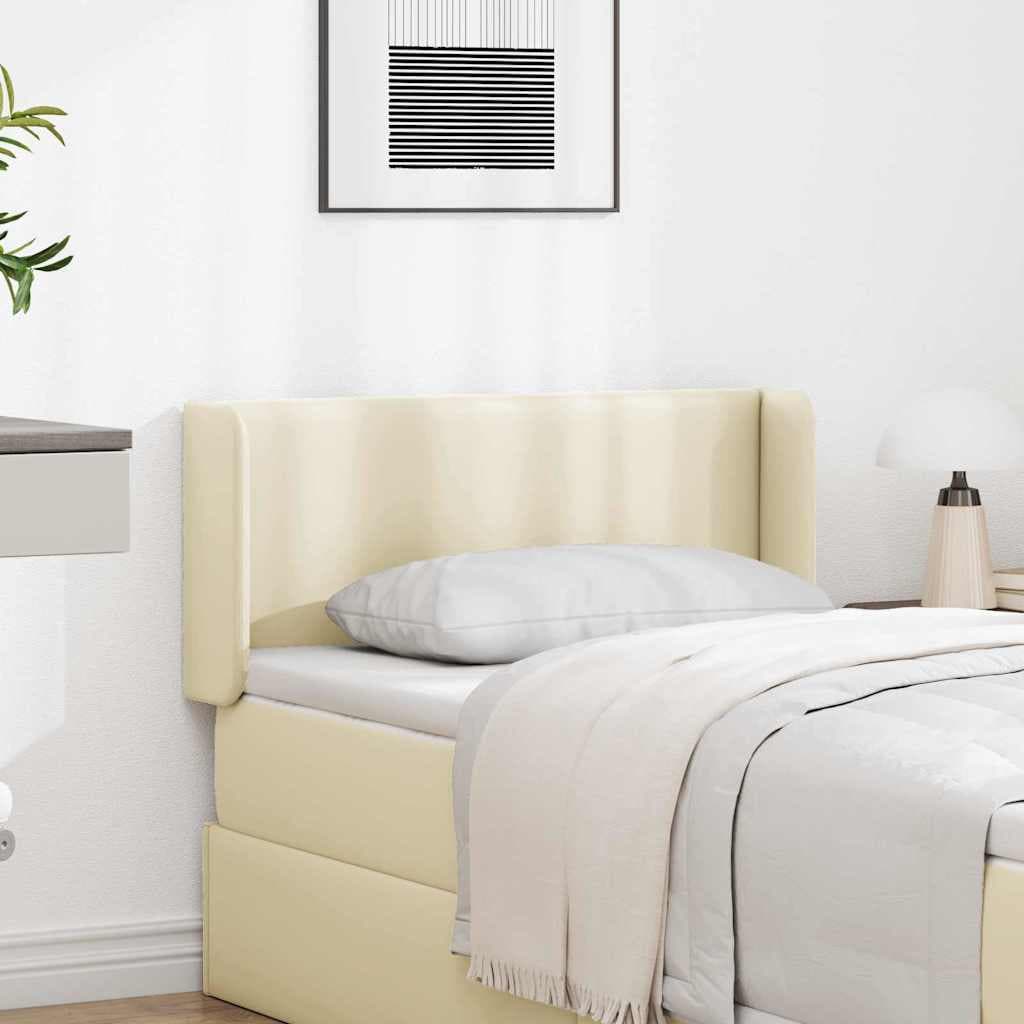 vidaXL Orelha de Cabeceira Creme 40,5 x 40,5 x 4 cm PVC