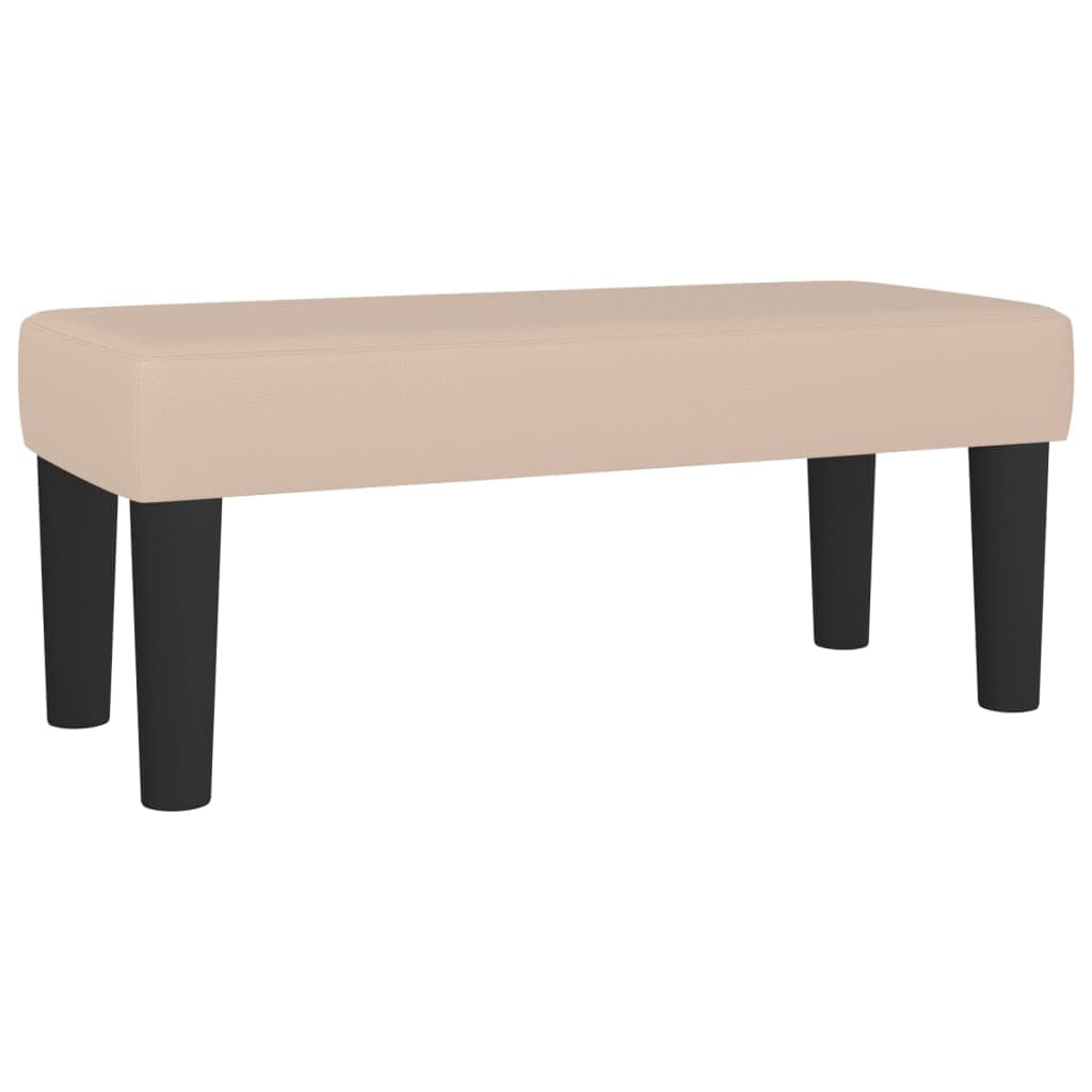 Banco 70x30x30 cm Couro Artificial Cappuccino - 346637