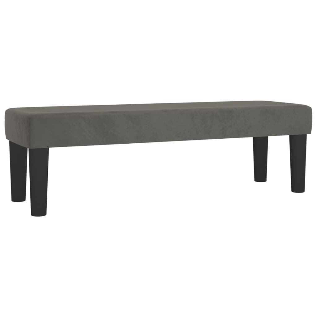 Banco 100x30x30 cm Veludo Cinzento-escuro - 346667