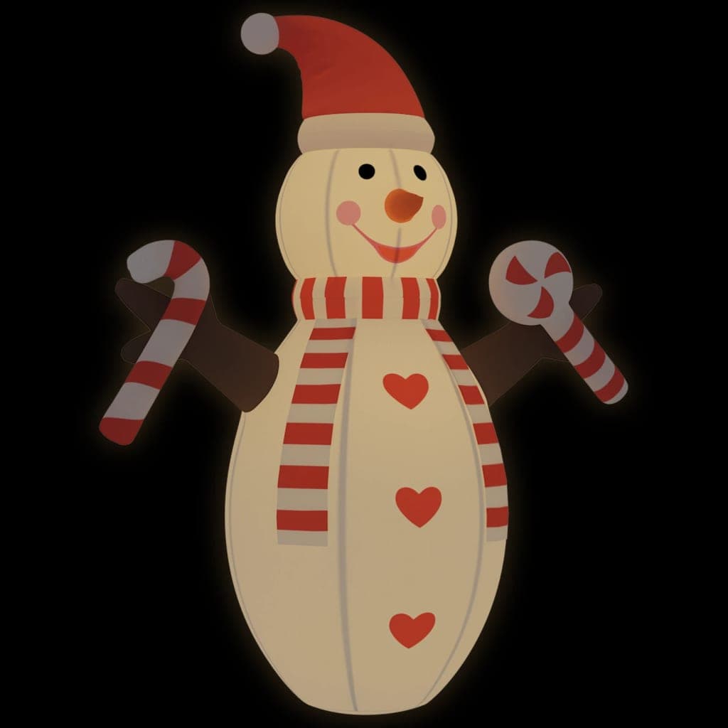 vidaXL Boneco de neve insuflável com luzes LED 630 cm