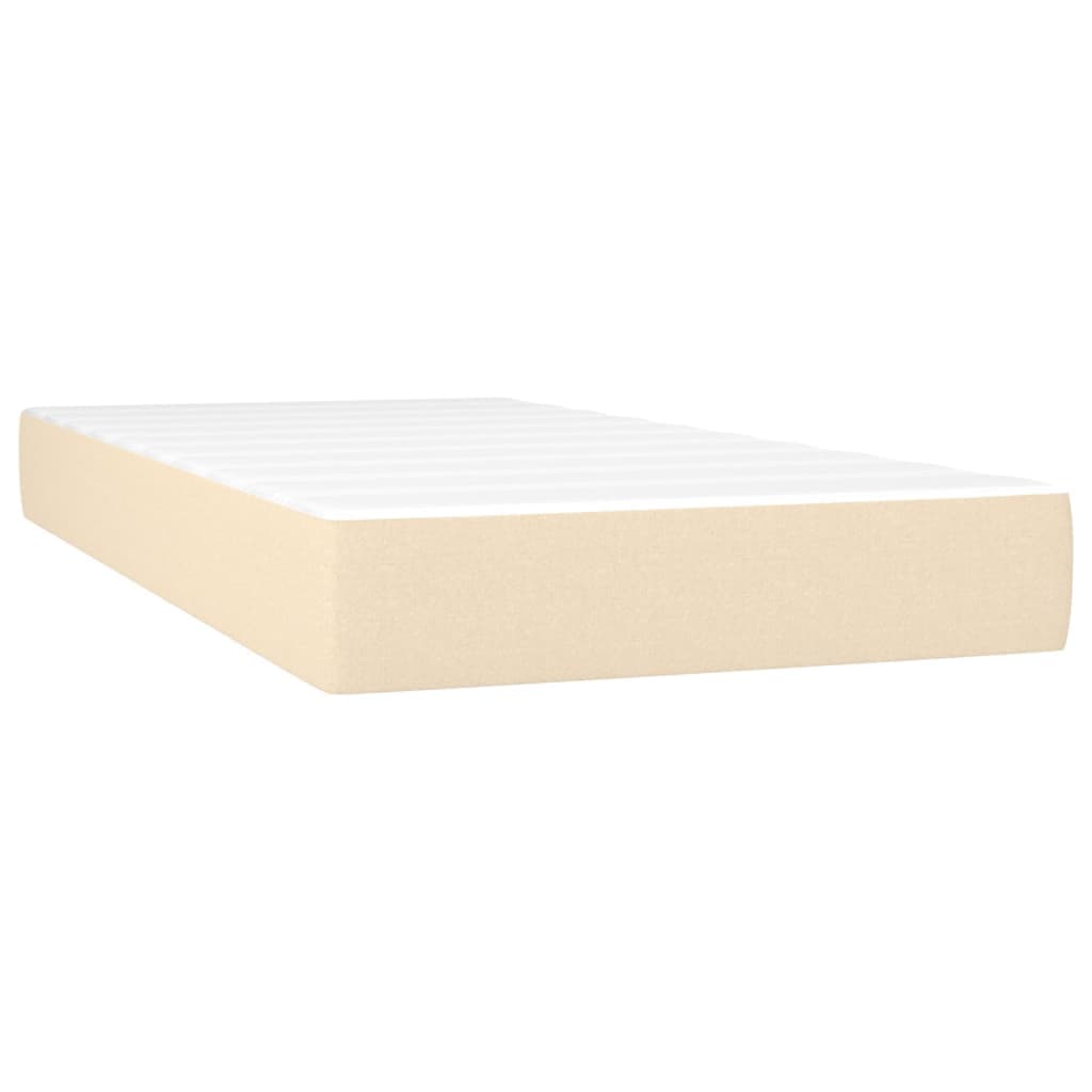 vidaXL Colchão de molas ensacadas firmeza média 80x200x20 cm tecido cor creme