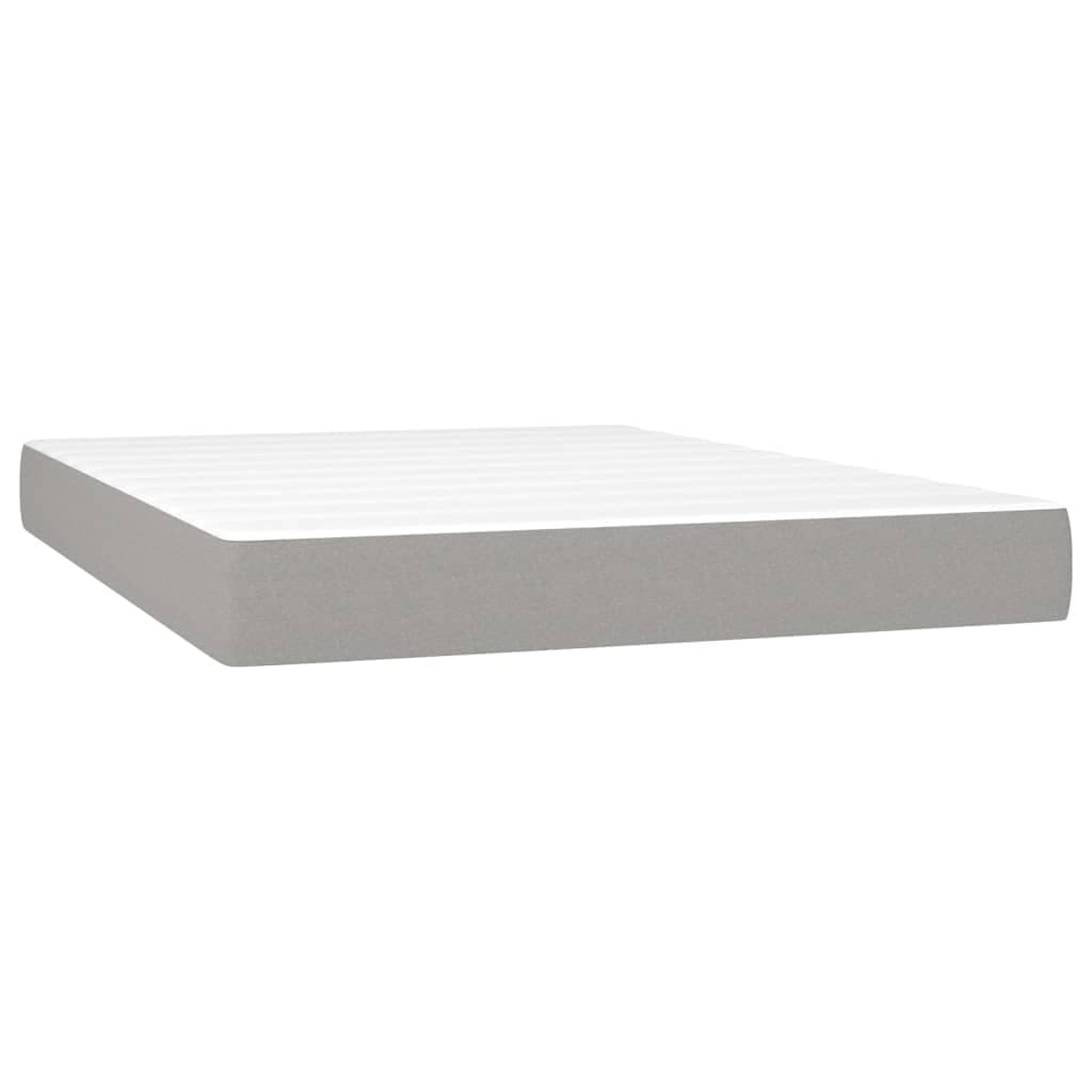 vidaXL Colchão de molas ensacadas firmeza média 140x200x20 cm tecido cinza-claro