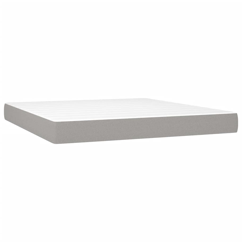 vidaXL Colchão de molas ensacadas firmeza média 160x200x20 cm tecido cinza-claro