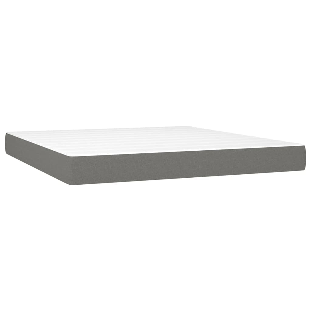 vidaXL Colchão de molas ensacadas firmeza média 160x200x20 cm tecido cinza-escuro