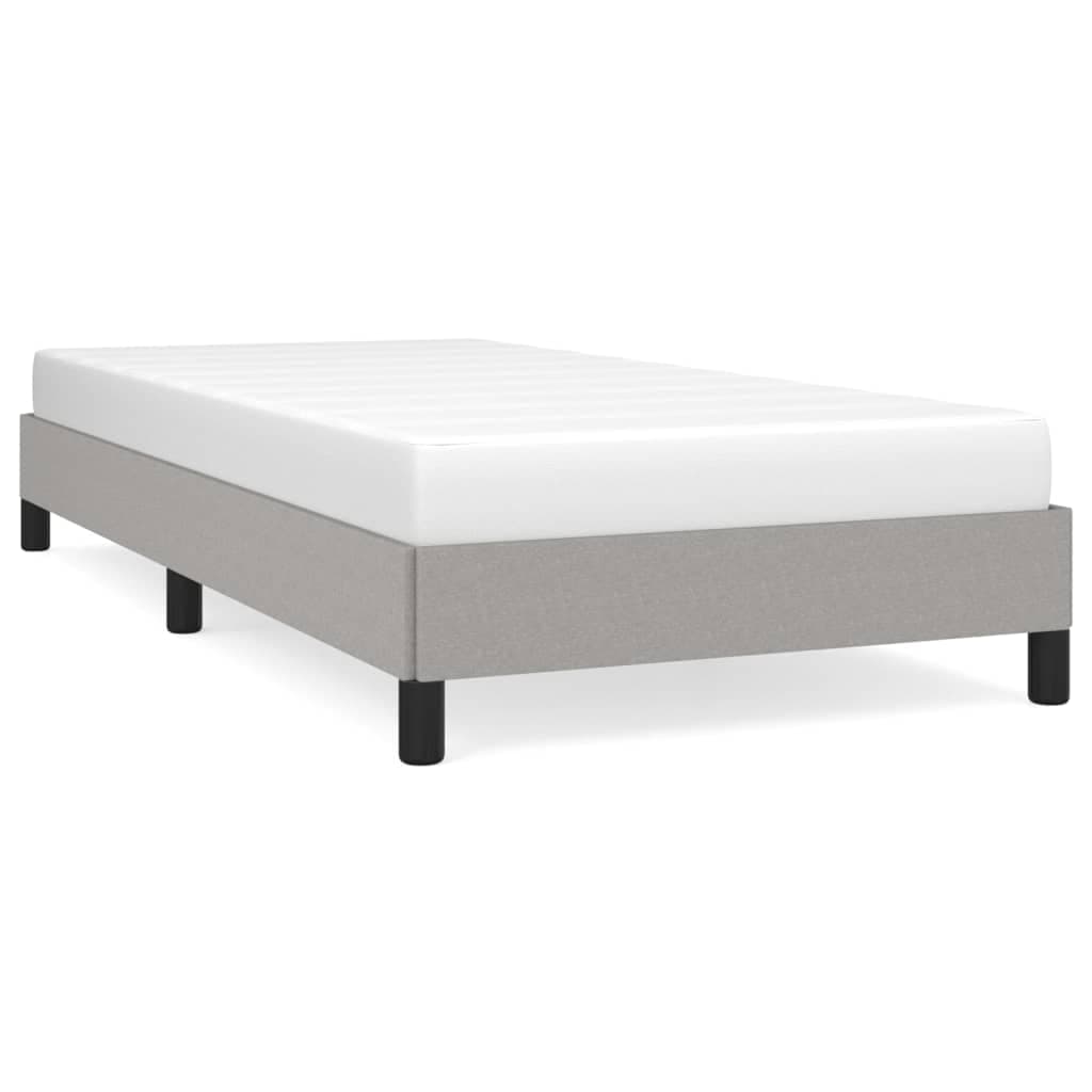 vidaXL Estrutura de cama sem colchão 80x200 cm tecido cinzento-claro