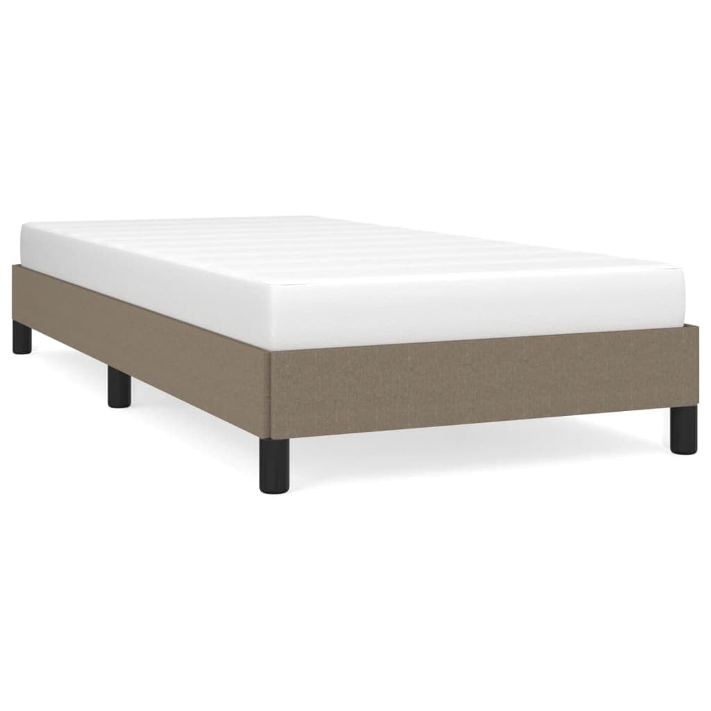 vidaXL Estrutura cama sem colchão 90x200 cm tecido cinza-acastanhado