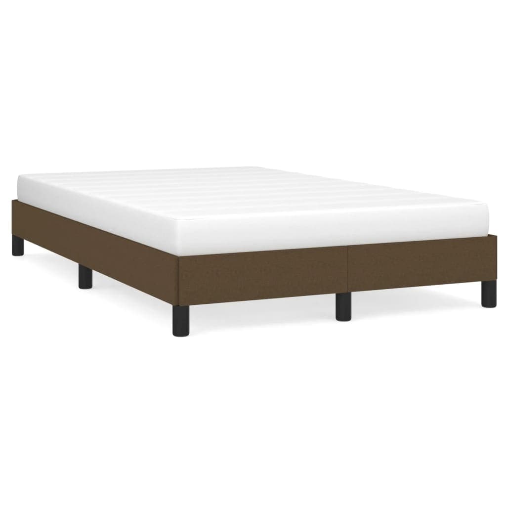 vidaXL Estrutura de cama sem colchão 120x200 cm tecido castanho-escuro