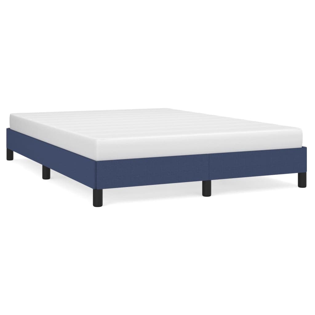 Estrutura de Cama 140x190 cm Tecido Azul - 346718