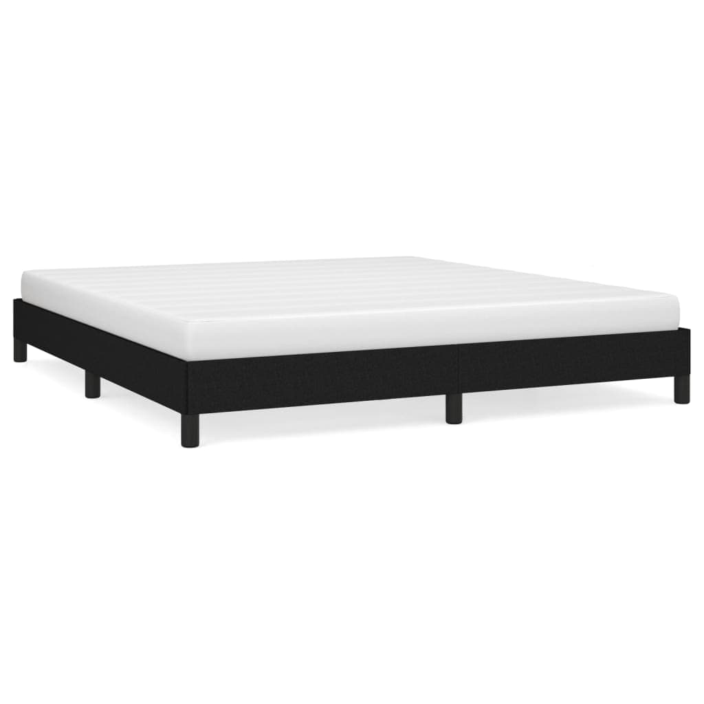 vidaXL Estrutura de cama sem colchão 160x200 cm tecido preto