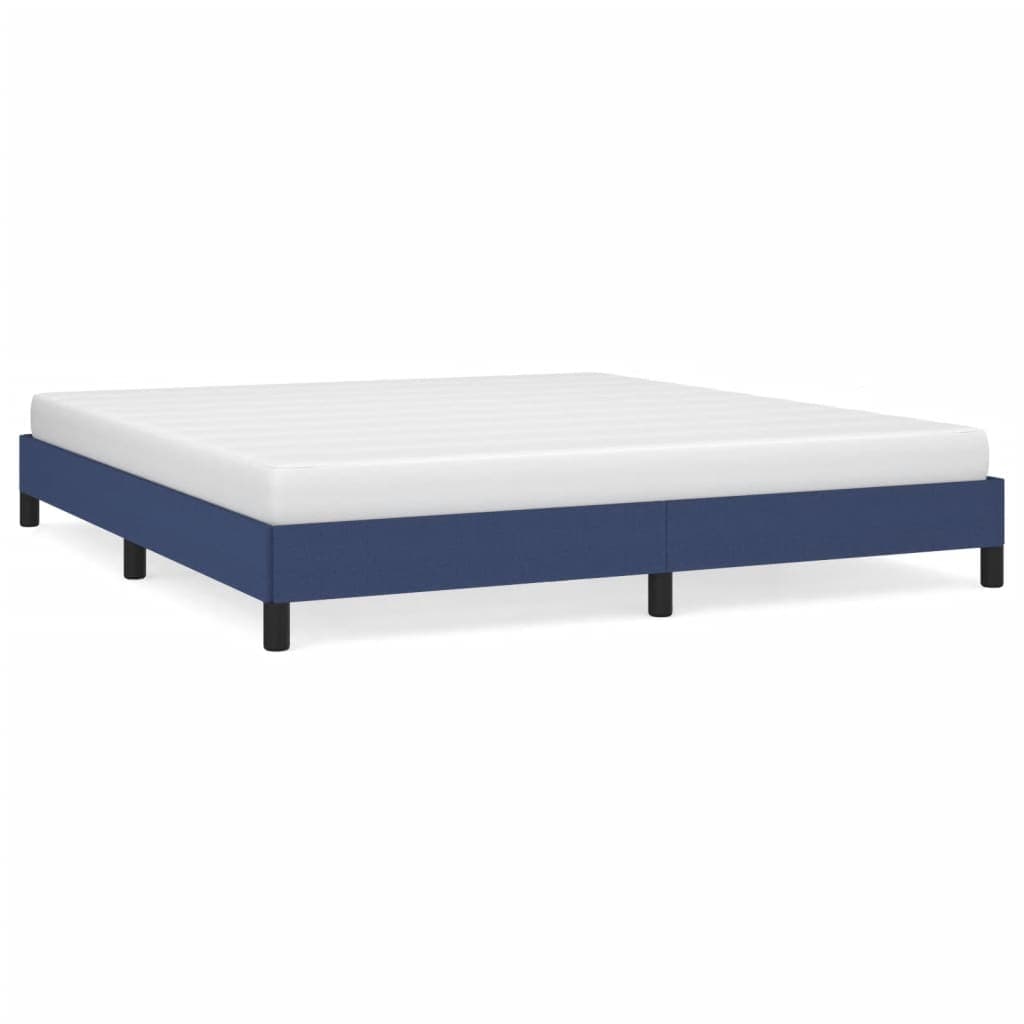 vidaXL Estrutura de cama sem colchão 160x200 cm tecido azul