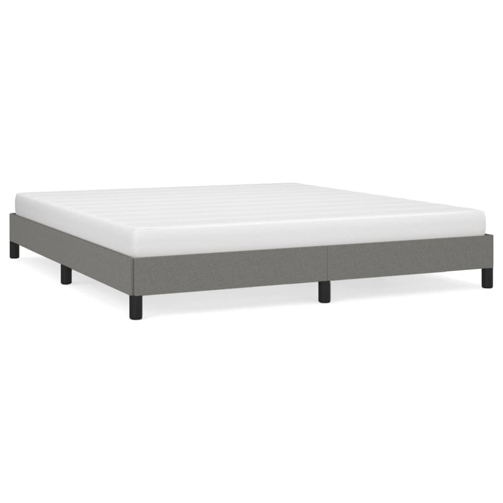 vidaXL Estrutura de cama sem colchão 180x200 cm tecido cinzento-escuro