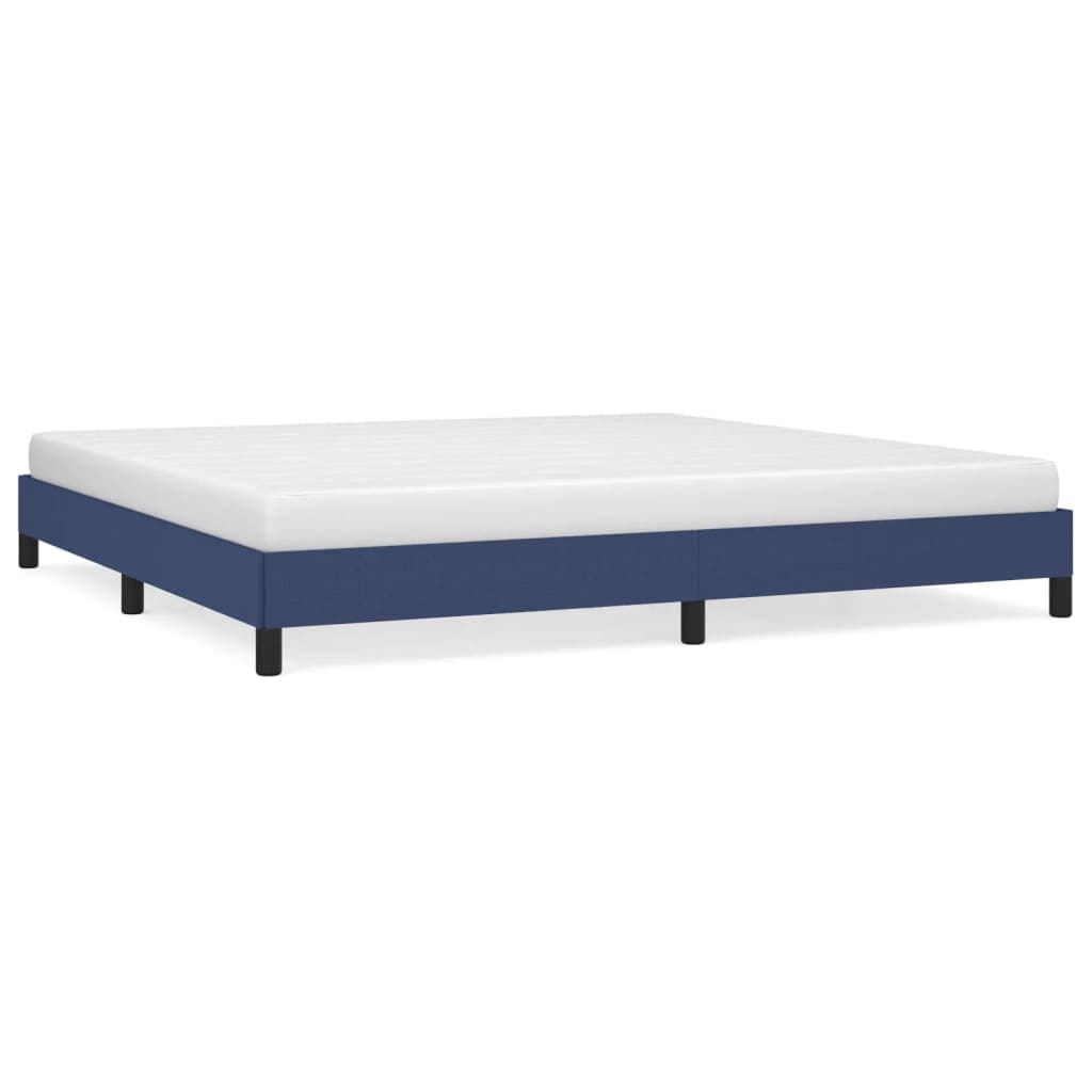 vidaXL Estrutura de cama sem colchão 200x200 cm tecido azul