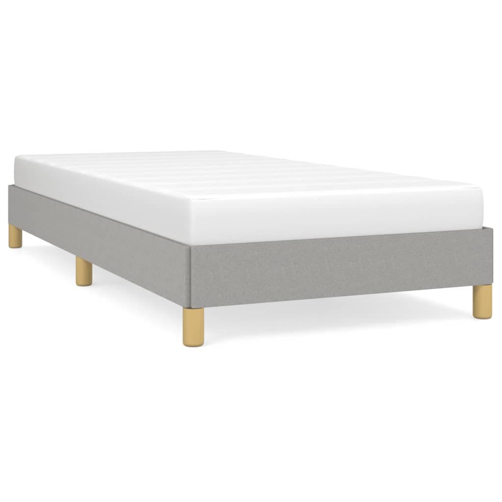 vidaXL Estrutura de Cama sem Colchão 90x190 cm Tecido Cinzento-claro - 1330719624