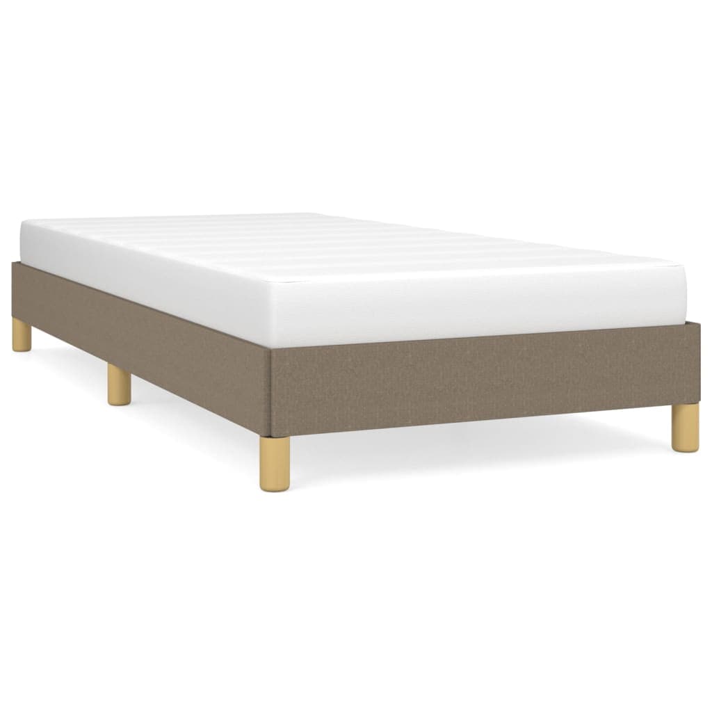 vidaXL Estrutura cama sem colchão 100x200 cm tecido cinza-acastanhado