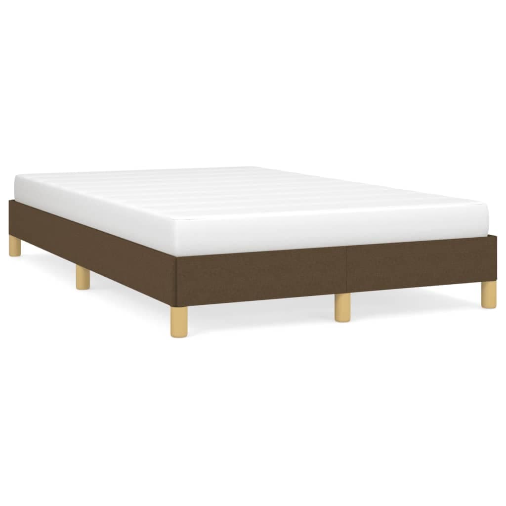 vidaXL Estrutura de cama sem colchão 120x200 cm tecido castanho-escuro