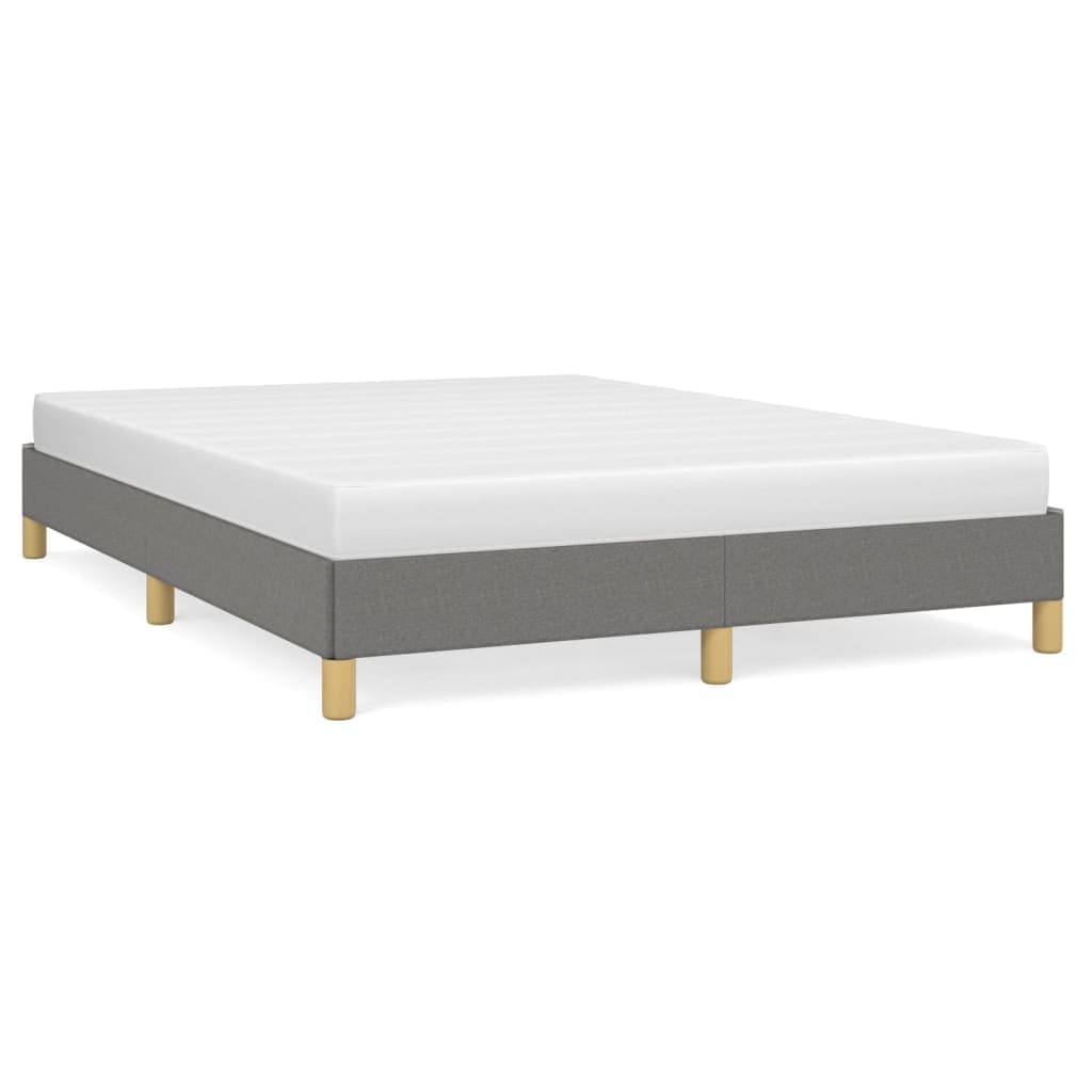 vidaXL Estrutura de Cama sem Colchão 140x190 cm Tecido Cinzento-escuro - 1804301207