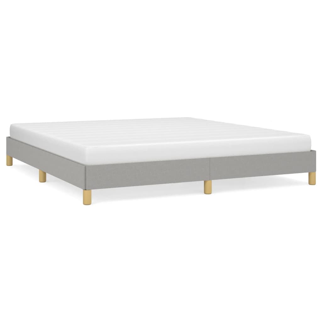 Estrutura de Cama 180x200 cm Tecido Cinza-claro - 346834